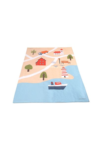 SafeMom 90x145 Aktivite Bebek Çocuk Oyun Halısı, Oyun Matı, Çocuk Odası Halısı - Lake