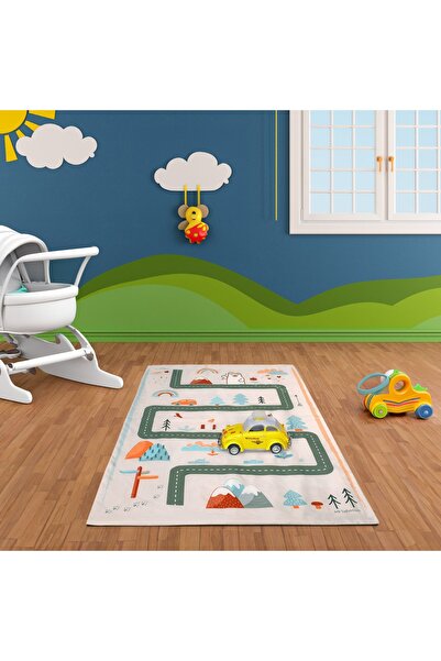 SafeMom 90x145 Aktivite Bebek Çocuk Oyun Halısı, Oyun Matı, Çocuk Odası Halıs...