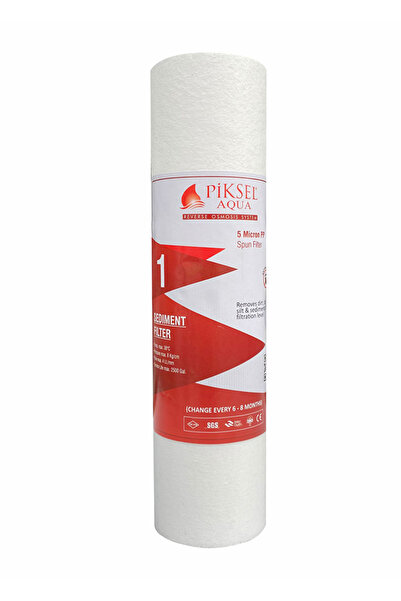 Piksel Aqua 5 Mikron Sediment Filtre Açık Kasa Su Arıtma Cihazı Filtresi