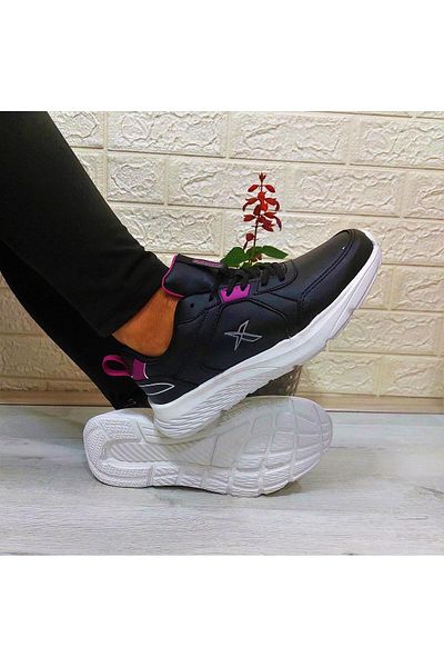 Kinetix Optimo Pu Black Fuspet Comfort Atom Women's Sports Shoes