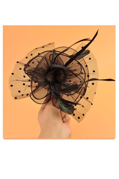 BBA TULLE STORE Siyah Tokalı Gelin Kep,nikah Şapkası,düğün Kepi Vualet ,gelin Tacı Kına,Nikah,Düğün Şapkası