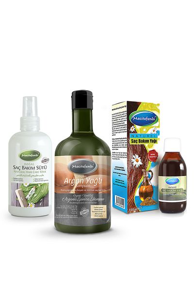 Mecitefendi Mecitefendi Argán Shampoo and Hair Care Set - Oil and Milk Inclus