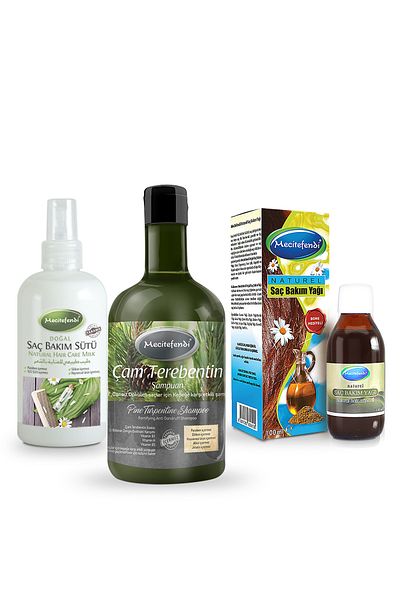 Mecitefendi Mecitefendi Pine Turpentine Shampoo and Hair Care Set - Oil + Milk