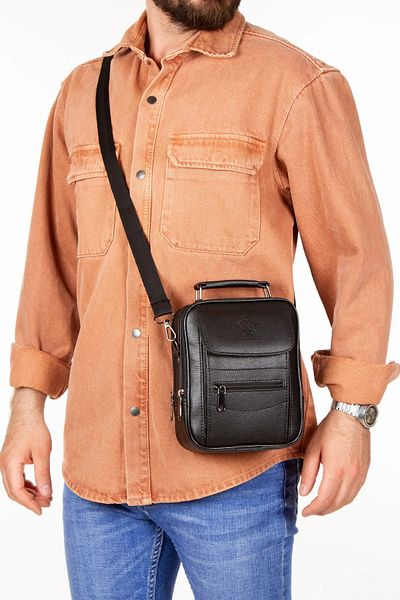 NEWISH POLO ACCESSORIES حافظة فولاذية متوسطة الحجم للرجال، حجرة الهاتف، حقيبة اليد والكتف، آلية، محفظة حامل البطاقات.