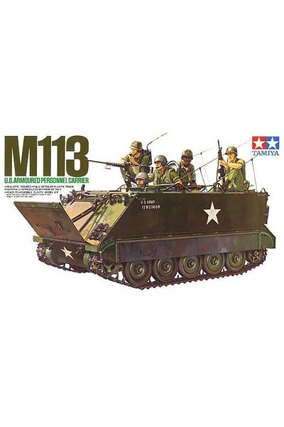 TAMIYA 1/35 Us. M113 Armored Personnel Carrier Plastic Tank Model Kit, Unassembled Hobby Set