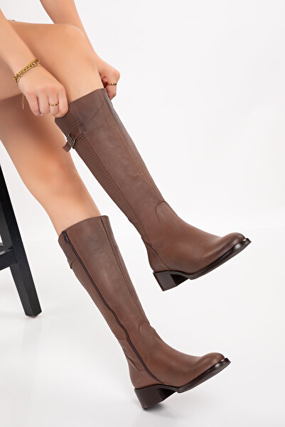 Elile Shoes Hakiki Deri Kışlık Kadın Çizme 33-34-35-41-42-43-44-45 Numara