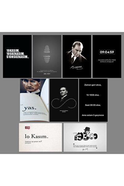 TELLGRAF مجموعة بطاقات بريدية تحمل عنوان 10 نوفمبر (9 قطع 10x15 سم)