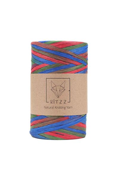 Ritzz Ebruli Soft Raffia Rope Ritzz R015 Πράσινο Μπλε Κόκκινο (150G)