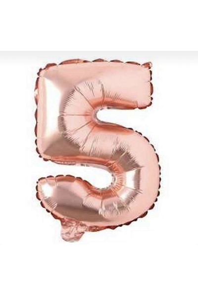 Yogi parti 5 Number Rose Gold Foil 40*100 cm 5 Years Balloon