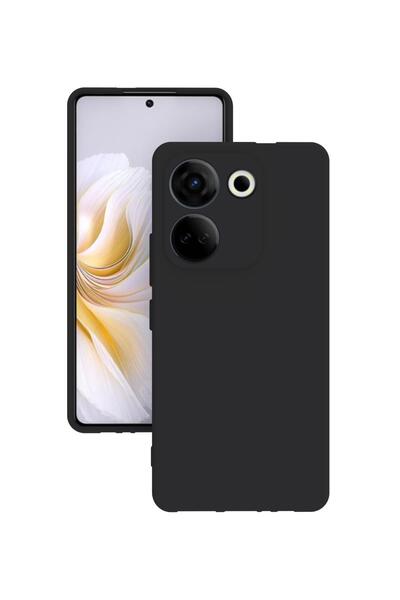 TECNO Camon 20 Pro Kılıf Kamera Korumalı Silikon Rubber Arka Kapak Siyah
