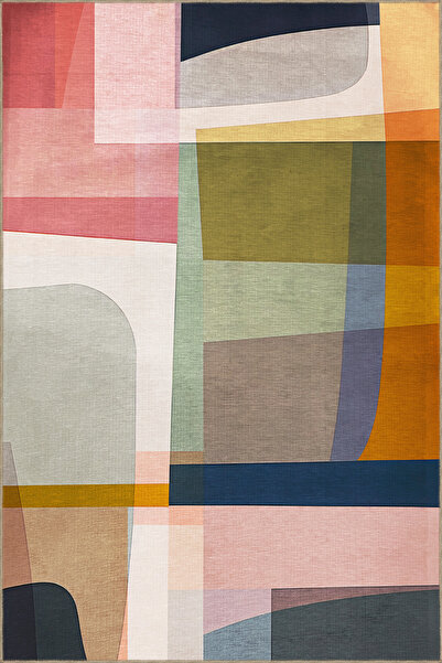 Rugs Modern Halı SDNEY Çok Renkli Karma Soyut Şekil Desenli Modern Dekoratif ...
