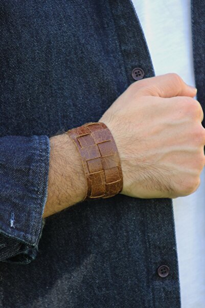 matleather Gerçek Deri Bileklik - Manset