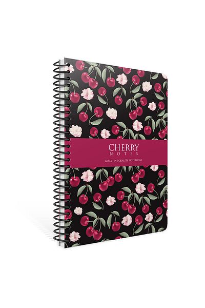 Gıpta Cherry Spiral Hard Cover 17x24 120 Sheets Ruled Notebook 6371