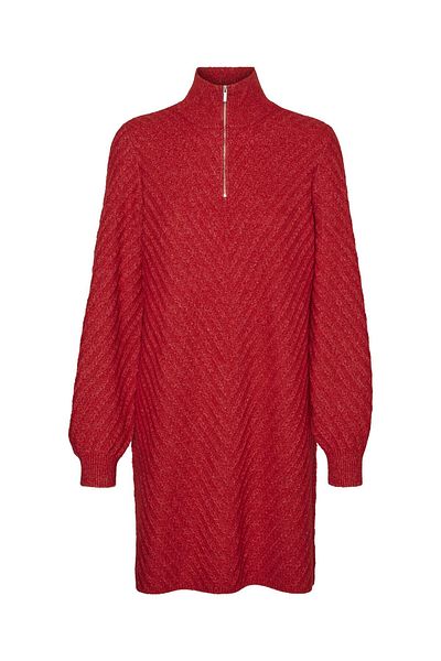 Vero Moda Strickkleid VMANJASTINNA HIGHNECK ZIP DRESS GA EXC