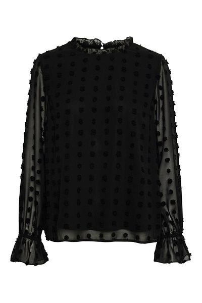 Vero Moda Top VMEMMA L/S DOBBY O-AUSSCHNITT TOP WVN EXP