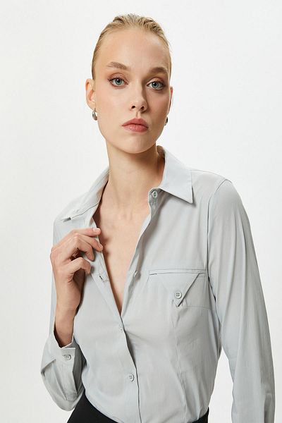 Koton Women's Gray Shirt