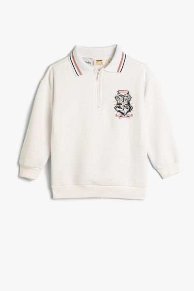 Koton Girl's Ecru Sweatshirt