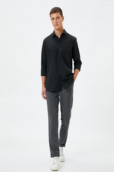 Koton Men's Black Shirt