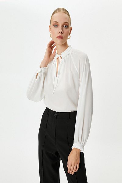 Koton Women's Off White Blouse