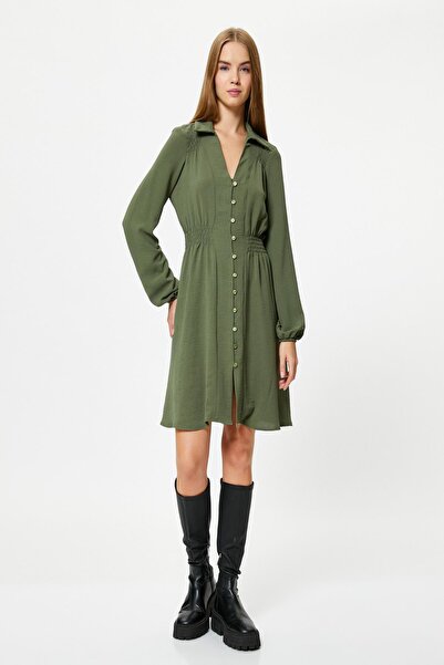 Koton Γυναικείο Χακί Φόρεμα