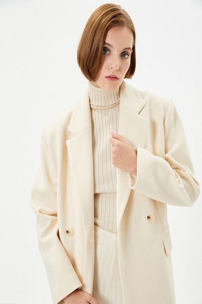 Koton Women's Ecru Coat