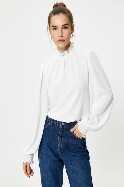 Koton Women's Off White Blouse