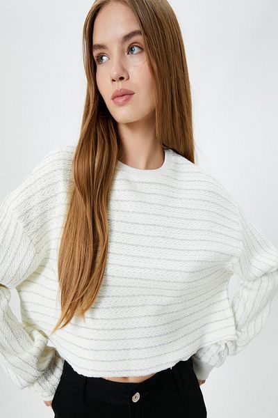 Koton Women's Ecru Sweatshirt