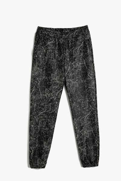 Koton Graue gemusterte Jogginghose für Damen
