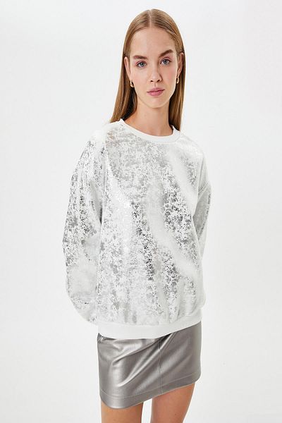 Koton Women's Ecru Sweatshirt