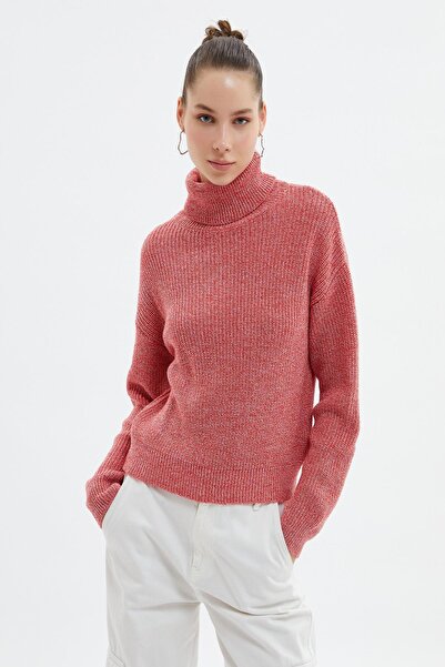 Koton Kadın Turuncu Desenli Kazak