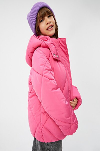 Koton Girl's Pink Coat