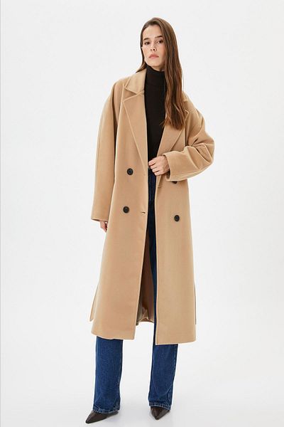 Koton Women's Beige Coat
