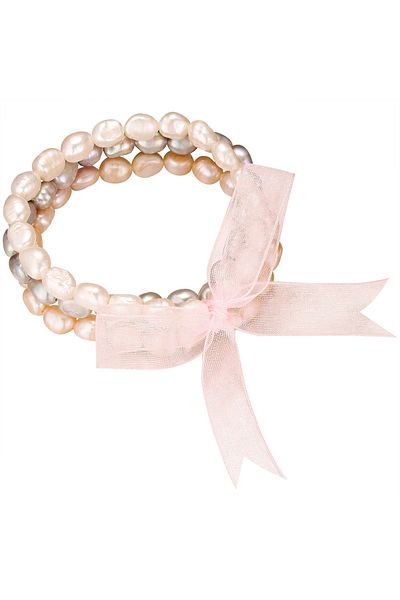 Valero Pearls Perlenarmband 3er Set Armbänder Süßwasser-Zuchtperle multicolor