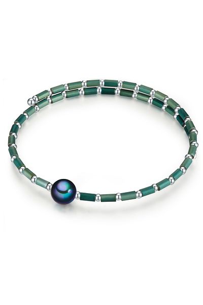 Lulu & Jane Perlenkol bandı Kol Bandı Muschelkernperle blau
