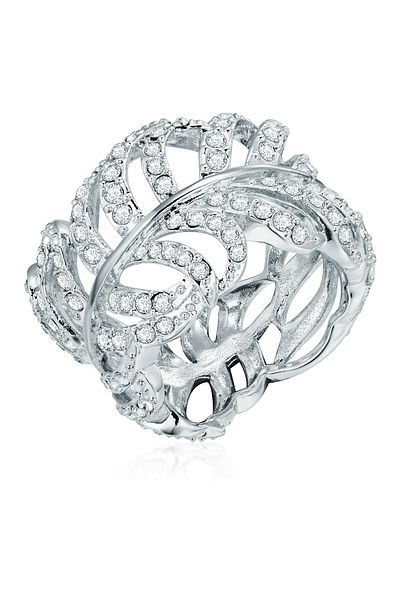 Lulu & Jane Ring mit Kristallen von Swarovski® Ring verziert mit Kristallen von Swarovski® weiß