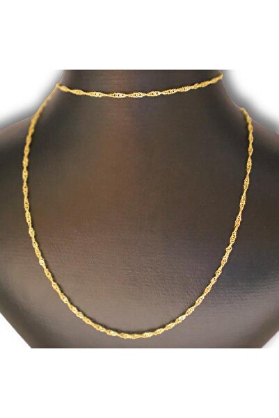 aga kulche Singapur İçi Boş 14 Ayar Altın Zincir