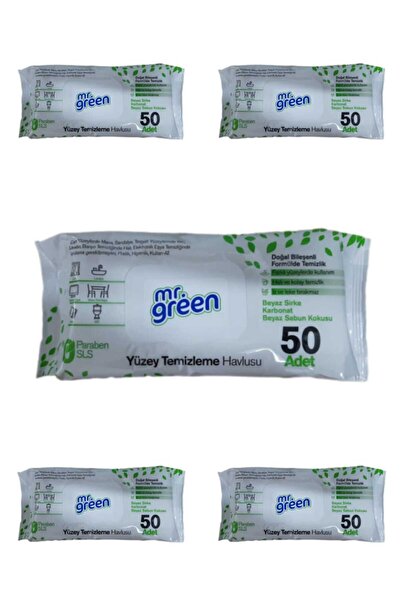 Mr Green منشفة تنظيف الأسطح 50 ورقة 5 عبوات