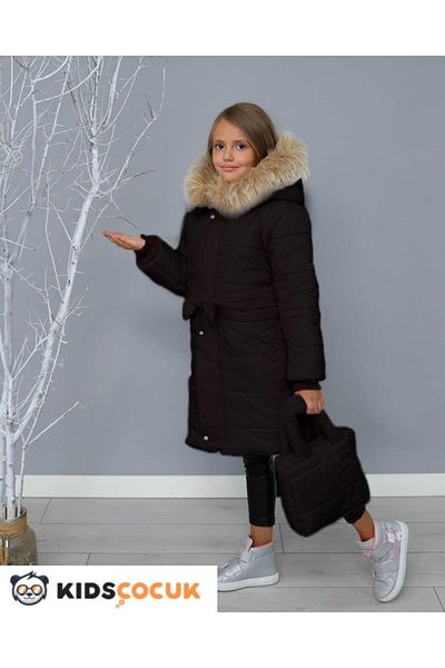 Kidscocuk Fashion Wind Fashionable and Warm Winter Trendy Girl's Coat