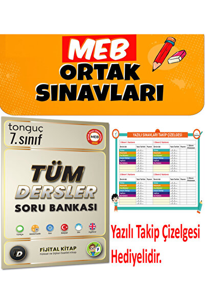 Tonguç Yayınları 7. Sınıf Tüm Dersler Soru Bankası Yeni Nesil Yazılı Sınavları İçin Tamamı Video Çözümlü