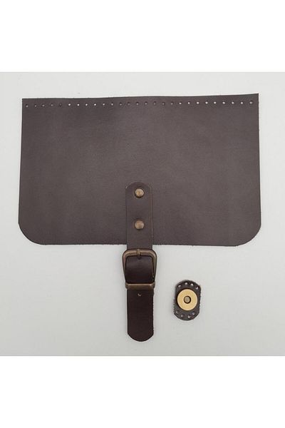 angel çanta aksesuar Аксесоар за чанта Angel Bag 22x24 см, естествена кожа, тъмнокафяв калъф за чанта с античен метал