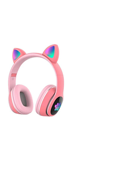 ninnilicom Kablosuz Bluetooth 5.0 Led Işıklı Kedili Şık Kulaklık Uyumlu