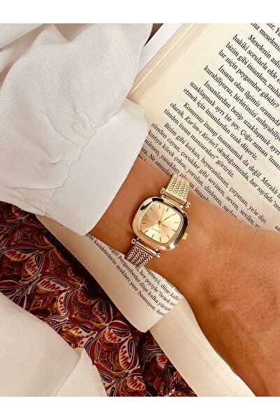 Classy Efru Model Gold Kordon Özel Tasarım Kadın Kol Saati