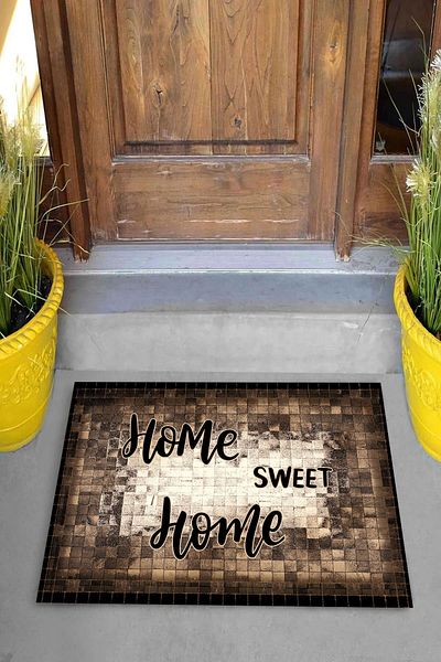 on the clouds سجادة باب أمامية مزخرفة مطبوعة رقميًا من Home Sweet Home