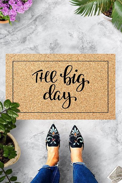 on the clouds سجادة باب مزخرفة مطبوعة رقمية Till Big Day