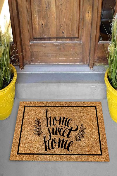 on the clouds سجادة باب أمامية مزخرفة مطبوعة رقمية من Home Sweet Home