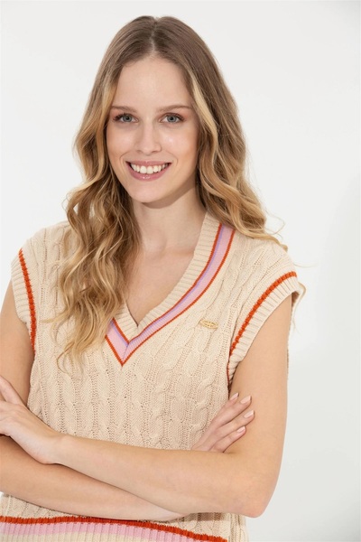 U.S. Polo Assn. Beyaz Kadın Kazak