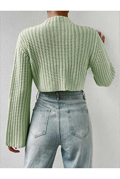 Bracha Crop Model Spaniol mânecă Tricoturi Pulover