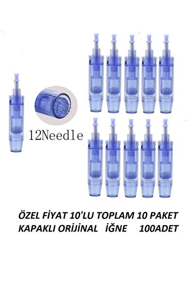 Alarakozmetik Alara Dermapen 100 Adet 12 Pin Dermapen İğnesi (Orijinal Kartuş...