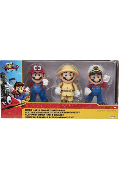 Jakks Pacific Super Mario Mario Odyssey Figür Set Lisanslı 3lü Paket 10 Cm