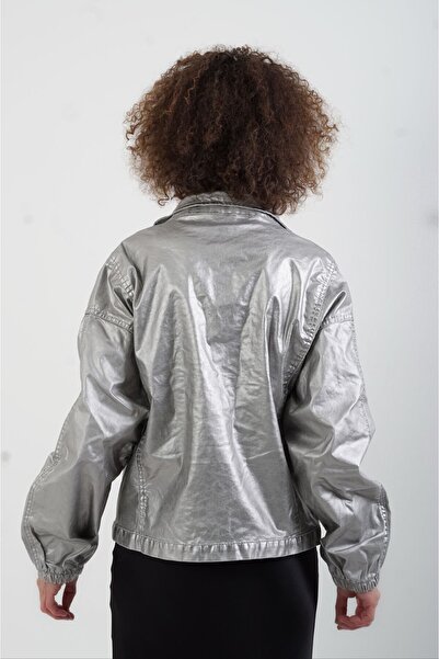 Zelish My Sister Ασημένιο παλτό